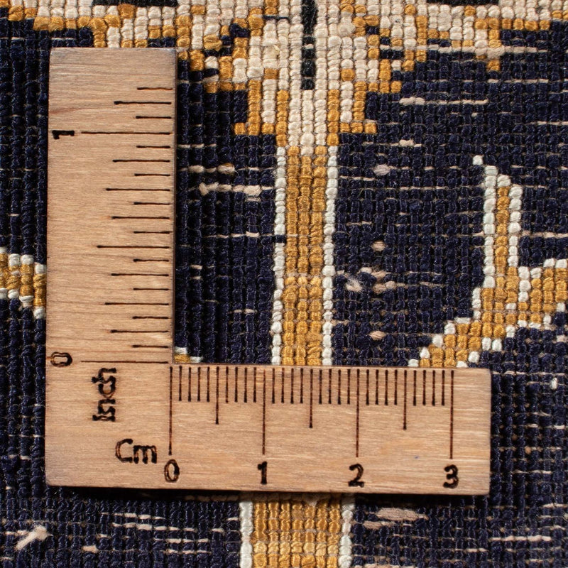 Jedwabny dywan - Ghom Silk - Premium - 72 x 57 cm - ciemnoniebieski