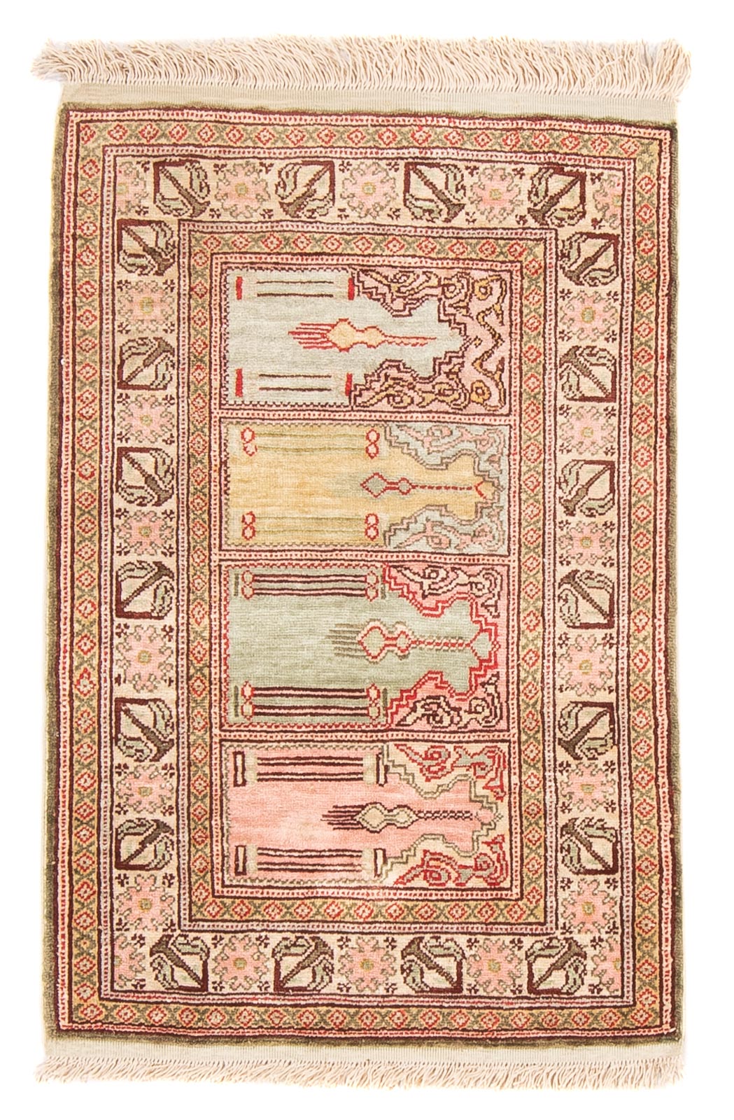 Orientalny dywan - Hereke - 61 x 41 cm - wielokolorowy