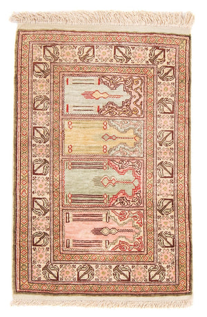 Orientalny dywan - Hereke - 61 x 41 cm - wielokolorowy