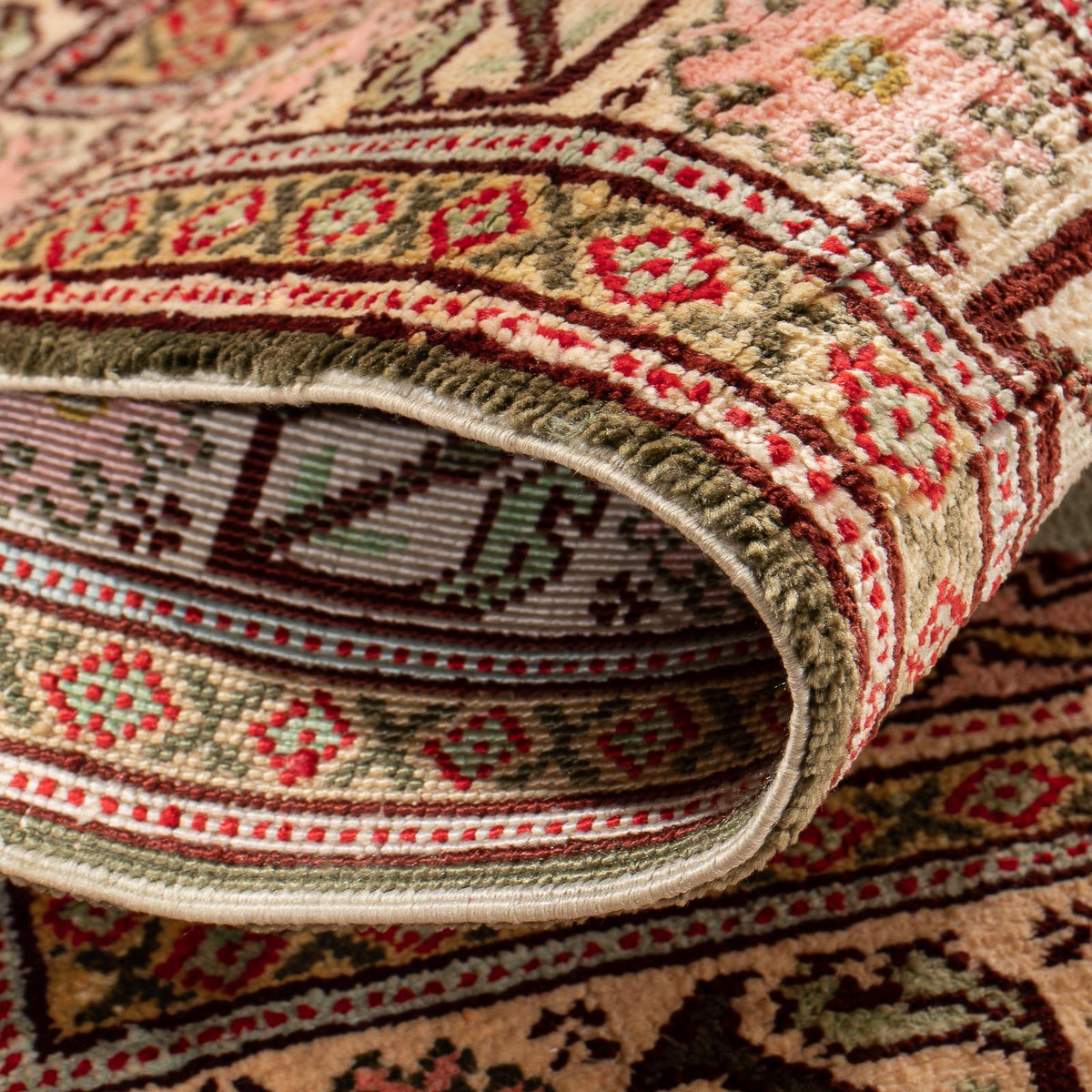 Orientalny dywan - Hereke - 61 x 41 cm - wielokolorowy