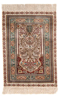 Orientalny dywan - Hereke - 91 x 62 cm - wielokolorowy