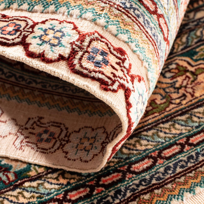 Orientalny dywan - Hereke - 91 x 62 cm - wielokolorowy