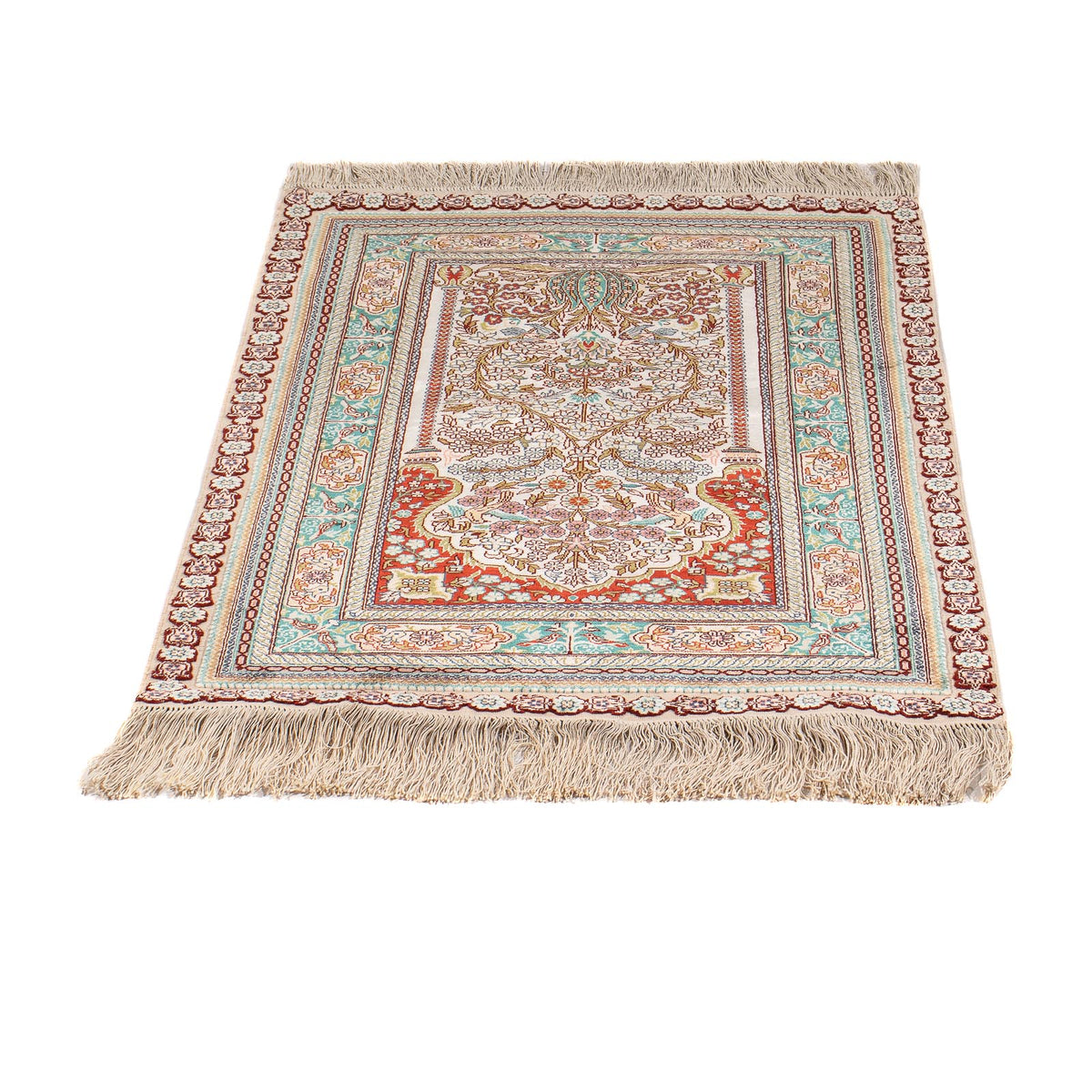 Orientalny dywan - Hereke - 91 x 62 cm - wielokolorowy