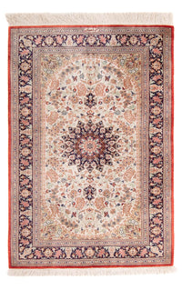 Jedwabny dywan - Ghom Silk - Premium - 119 x 77 cm - beżowy
