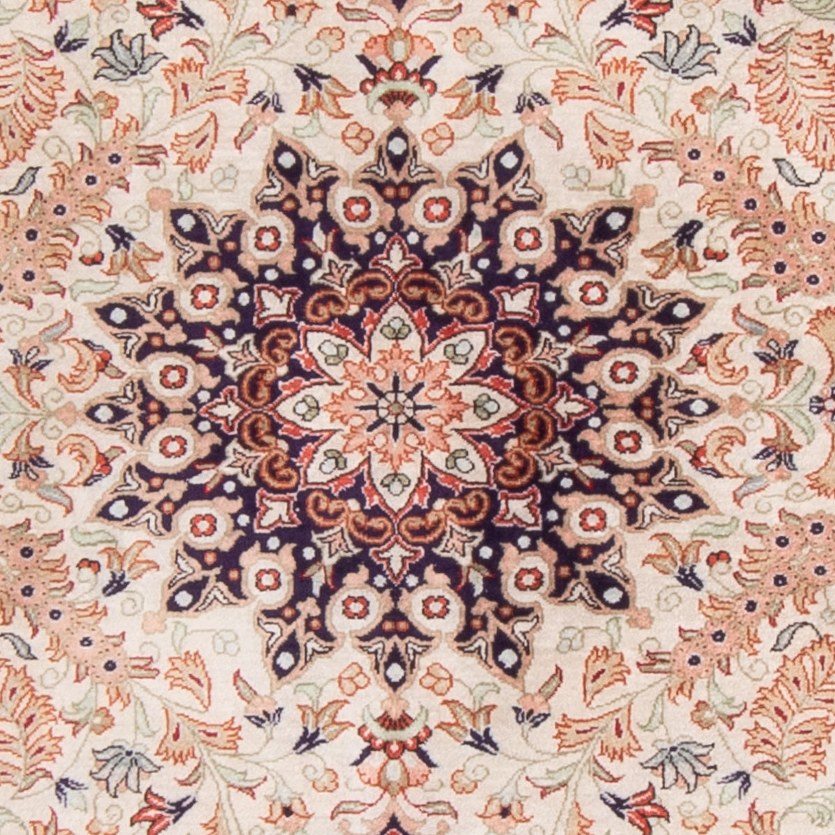 Jedwabny dywan - Ghom Silk - Premium - 119 x 77 cm - beżowy