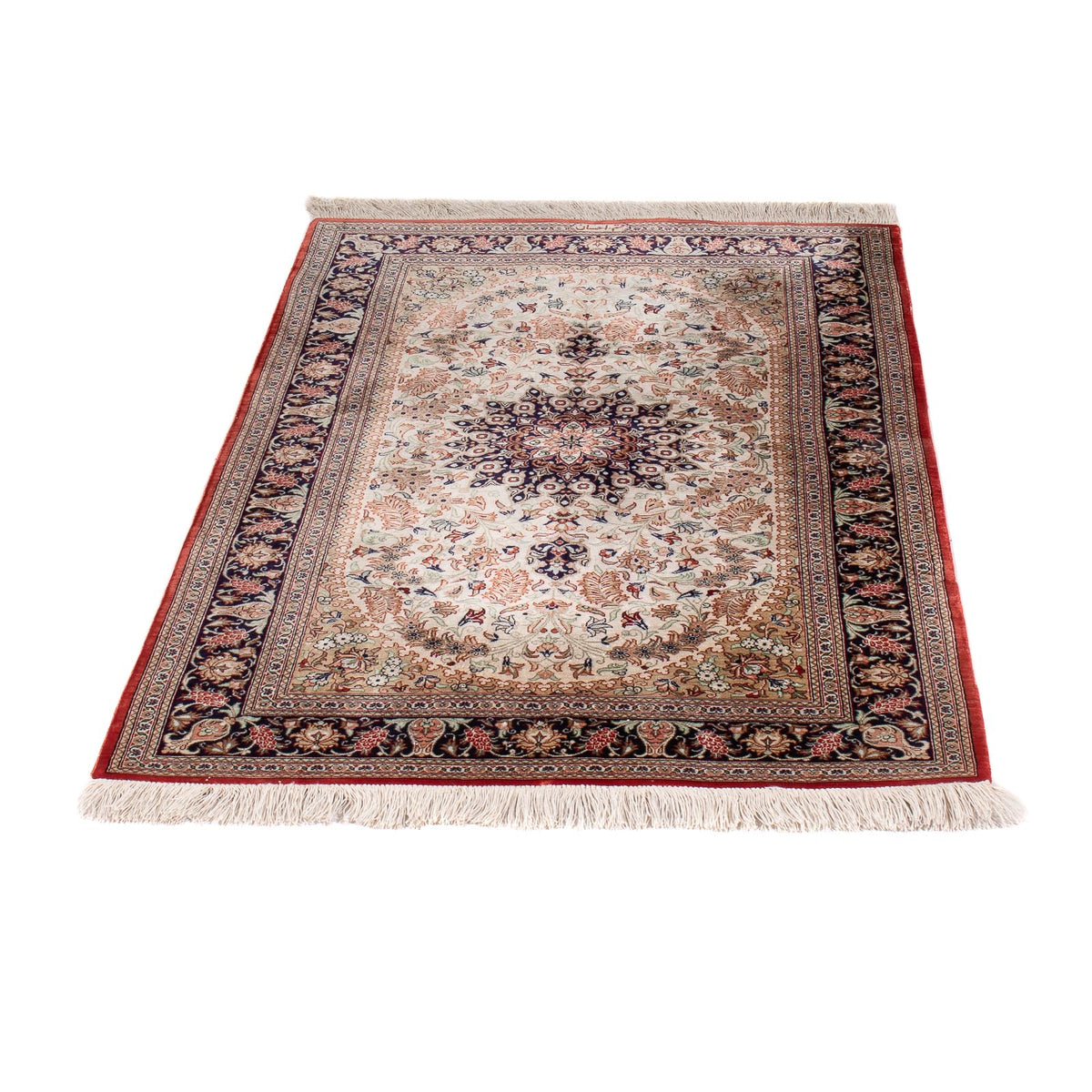 Jedwabny dywan - Ghom Silk - Premium - 119 x 77 cm - beżowy