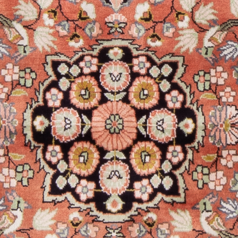 Dywan z jedwabiu - jedwab chiński - 93 x 62 cm - czerwony