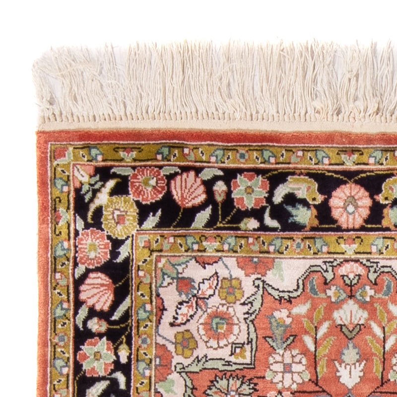 Dywan z jedwabiu - jedwab chiński - 93 x 62 cm - czerwony