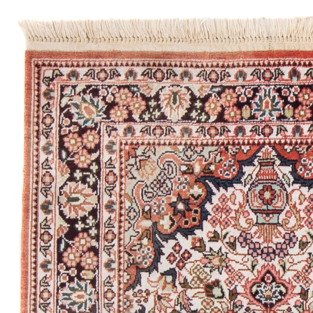 Dywan z jedwabiu - jedwab chiński - 91 x 63 cm - beżowy