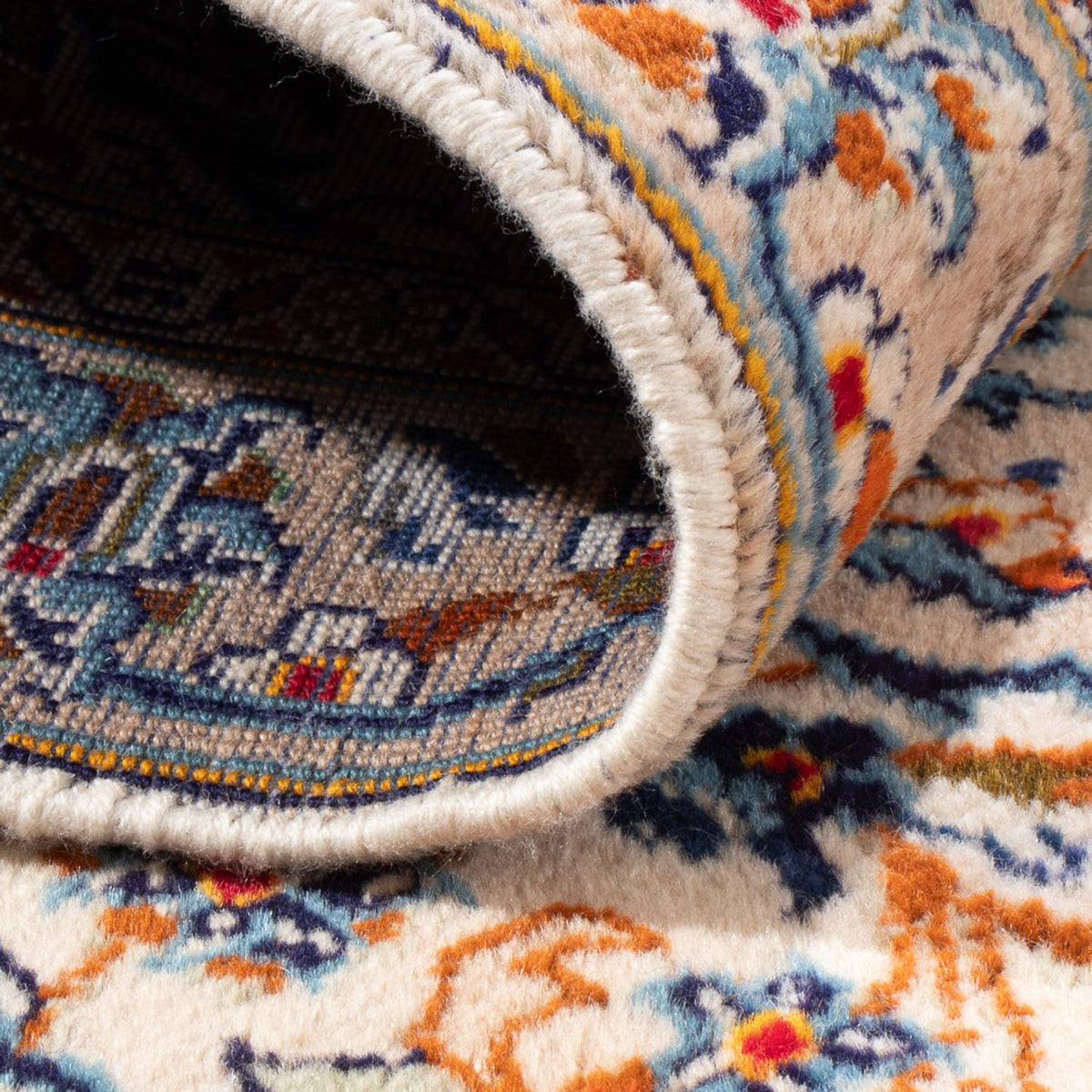 Biegacz Dywan perski - Keshan - 310 x 85 cm - ciemny beż