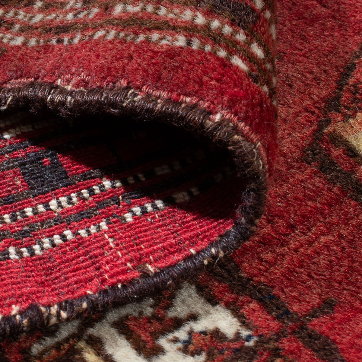 Dywan turkmeński - 121 x 83 cm - ciemna czerwień