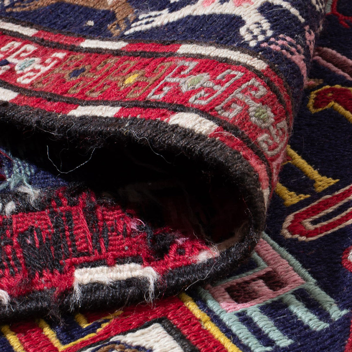 Biegacz Dywan Kelim - Orientalny - 135 x 109 cm - wielokolorowy