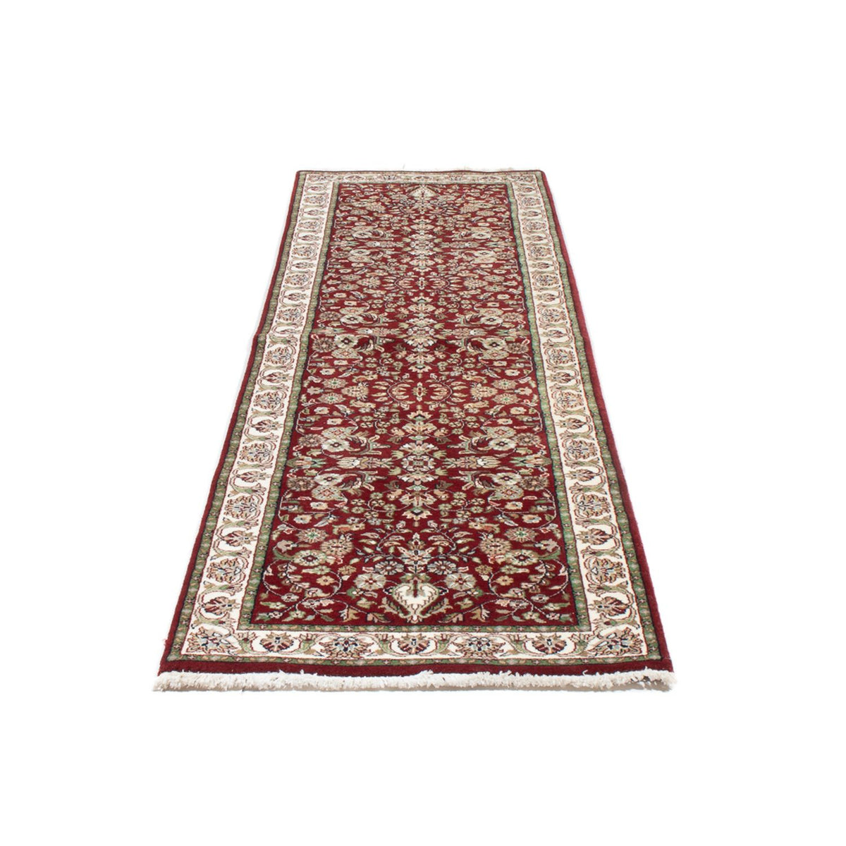 Biegacz Orientalny dywan - Bijar - Indus - 253 x 70 cm - ciemny beż