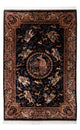 Dywan perski - Ghom - 230 x 150 cm - ciemnoniebieski