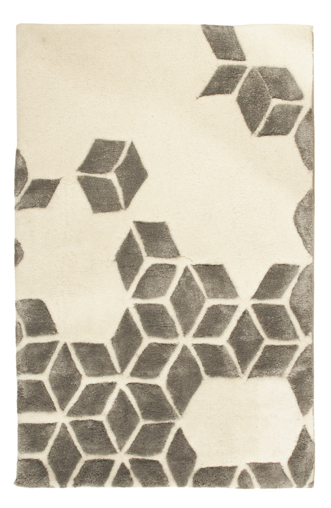 Dywan wełniany - 90 x 60 cm - beżowy