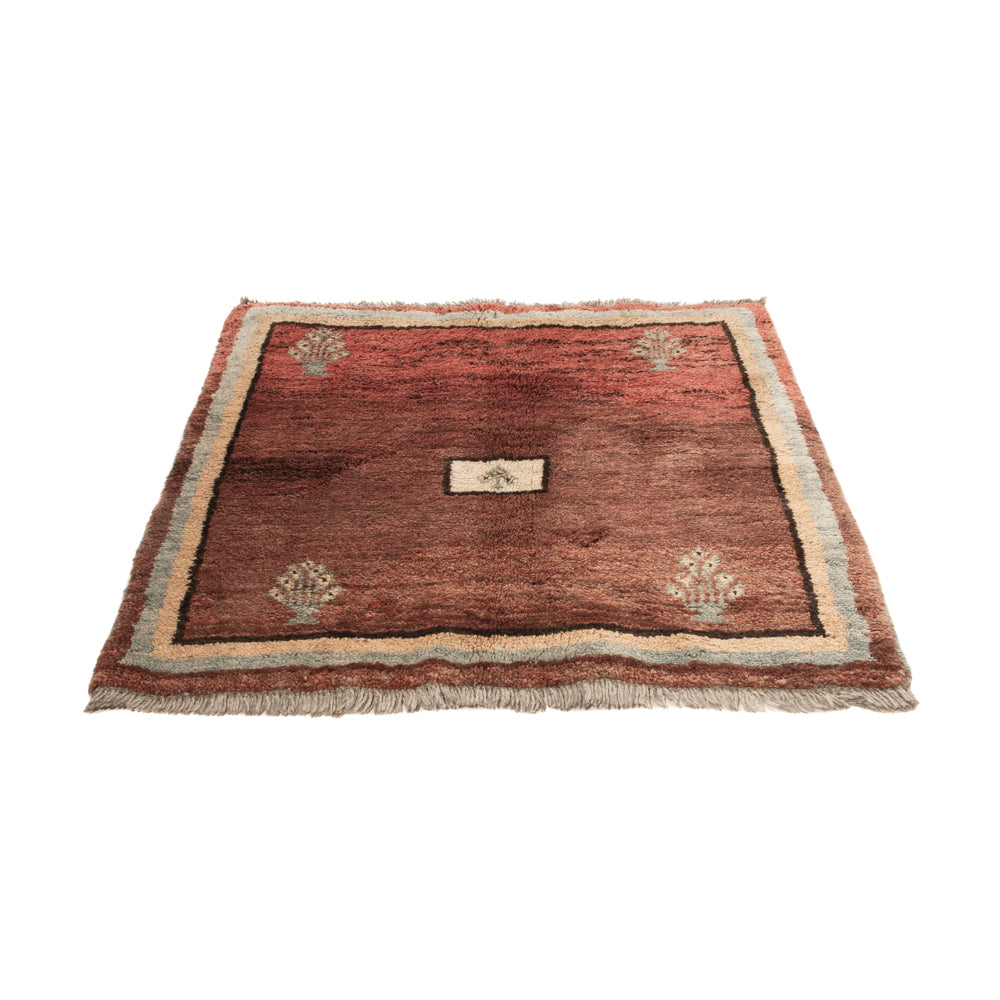 Dywan Gabbeh - perski kwadratowy  - 100 x 93 cm - wielokolorowy