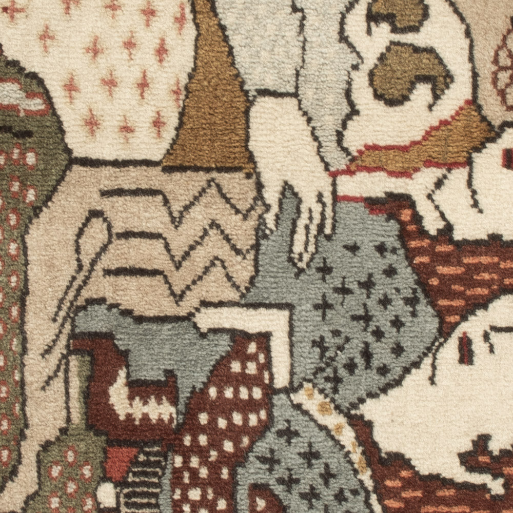 Dywan z obrazkami - 92 x 50 cm - beżowy