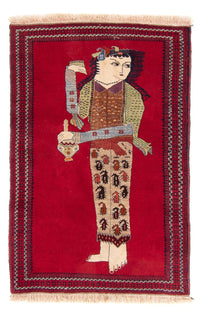 Dywan beludżycki - 135 x 86 cm - czerwony