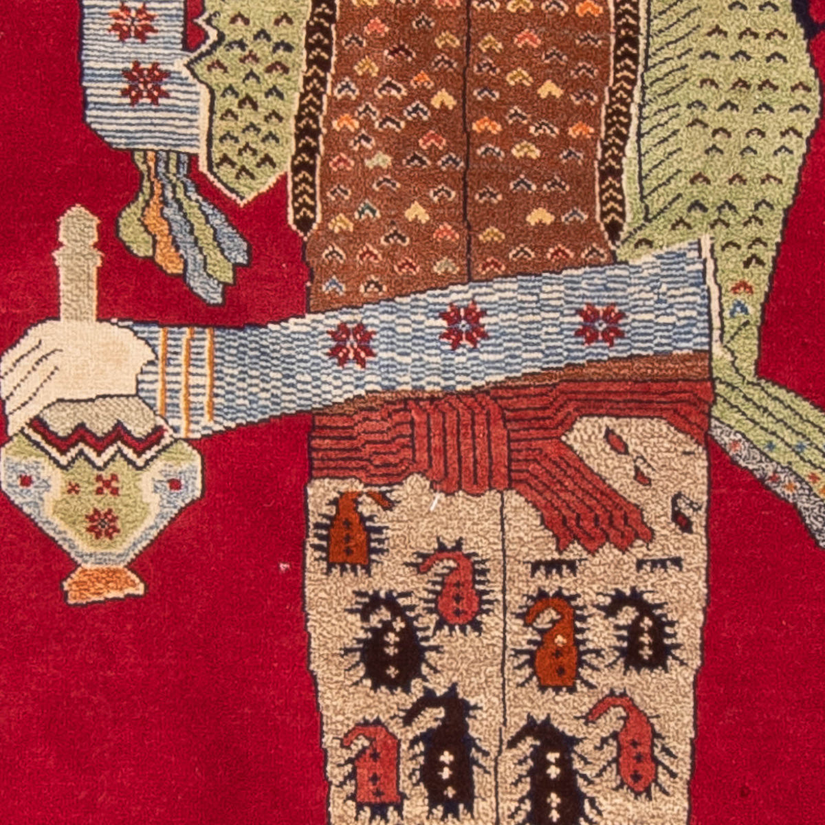 Dywan beludżycki - 135 x 86 cm - czerwony