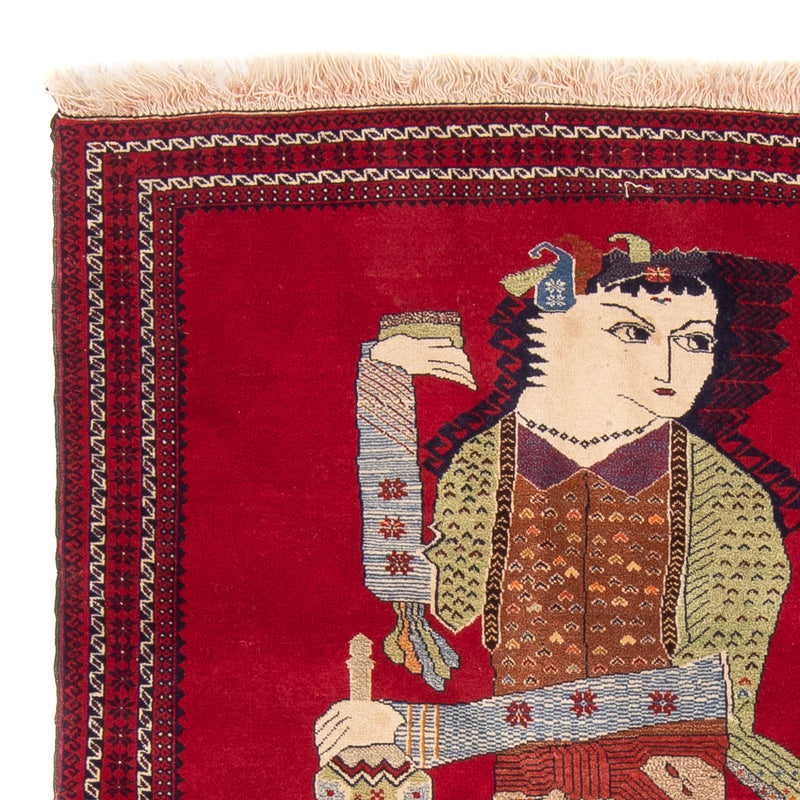 Dywan beludżycki - 135 x 86 cm - czerwony