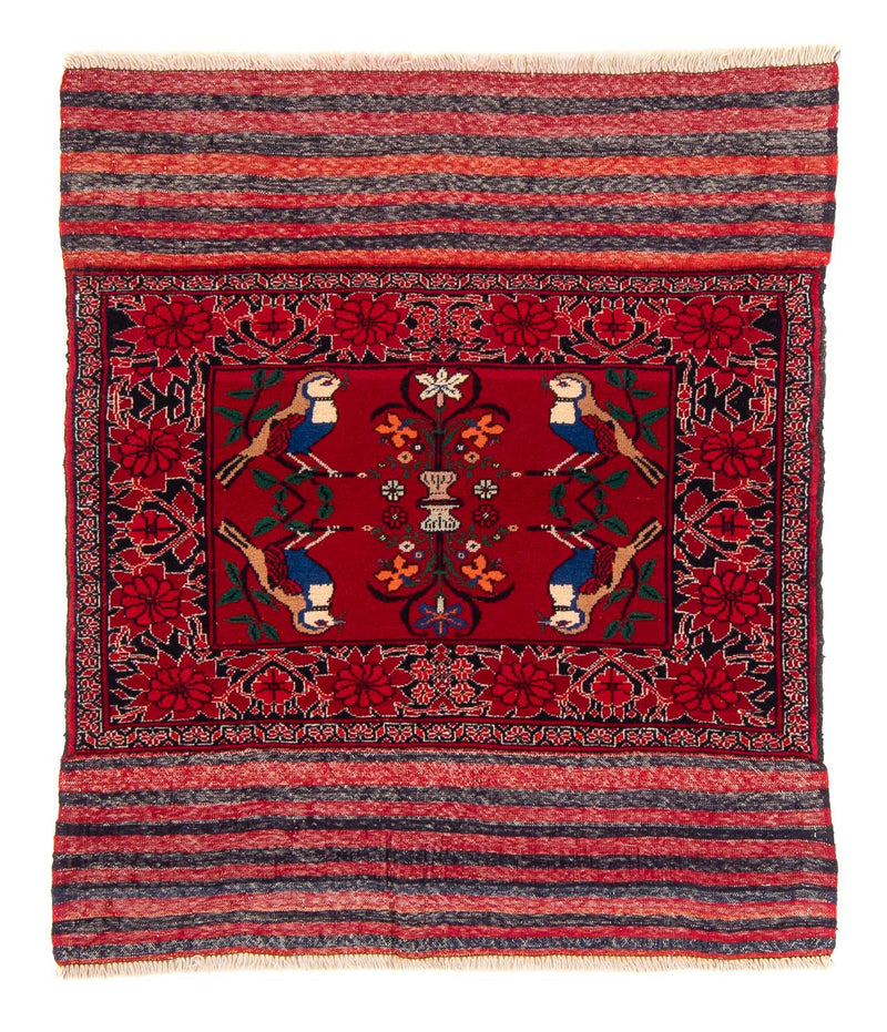 Dywan beludżycki kwadratowy  - 104 x 91 cm - czerwony