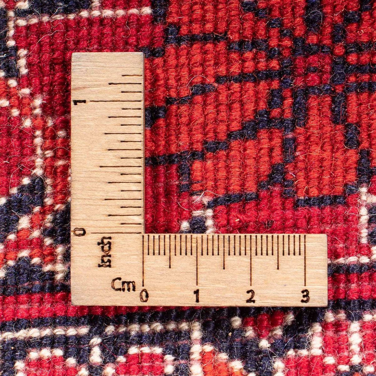 Dywan beludżycki kwadratowy  - 104 x 91 cm - czerwony