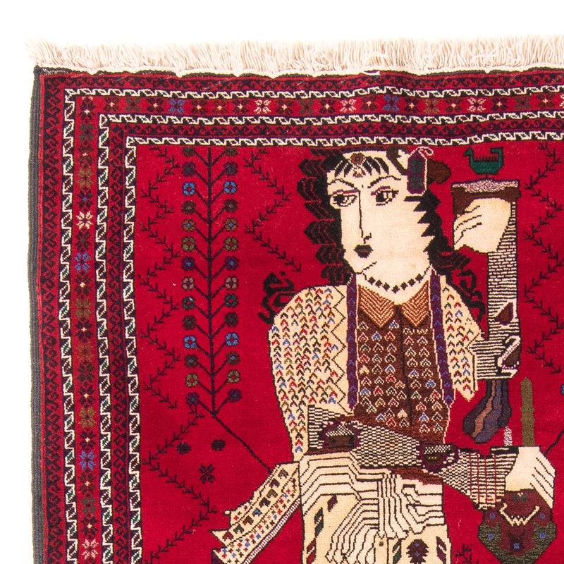 Dywan beludżycki - 157 x 102 cm - czerwony