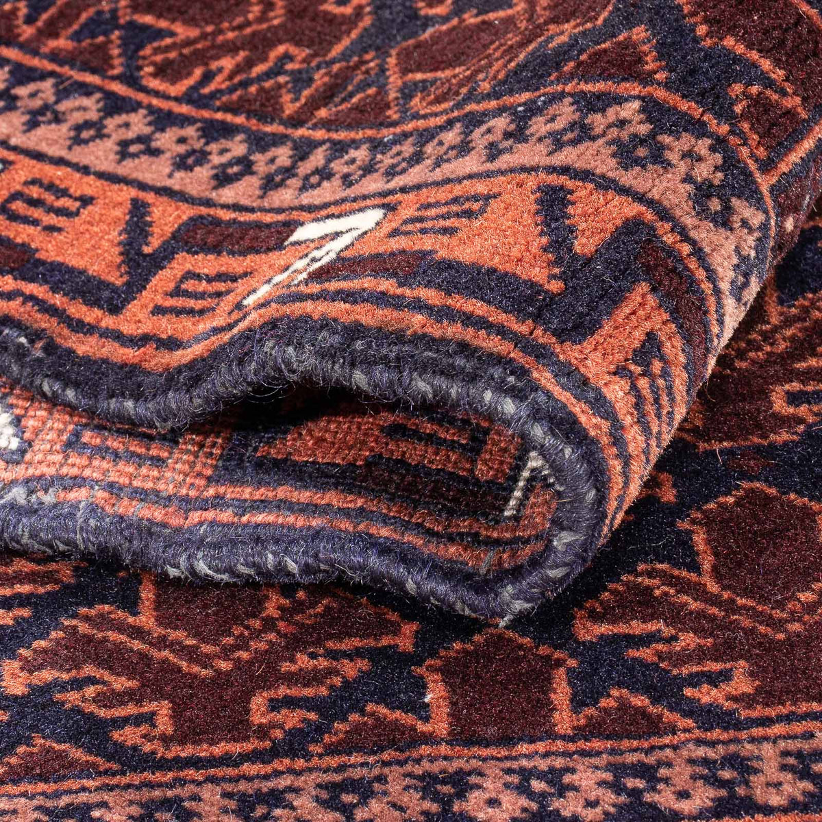 Dywan beludżycki - Dywanik modlitewny - 138 x 93 cm - ciemnoniebieski