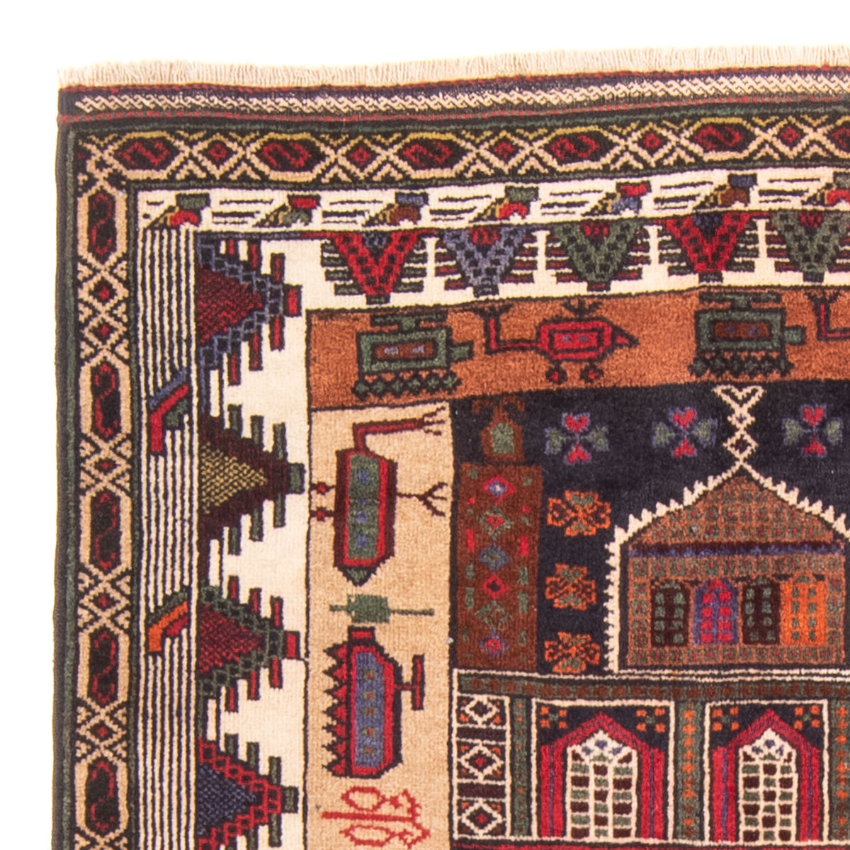 Dywan beludżycki - Dywanik modlitewny - 120 x 85 cm - ciemnoniebieski