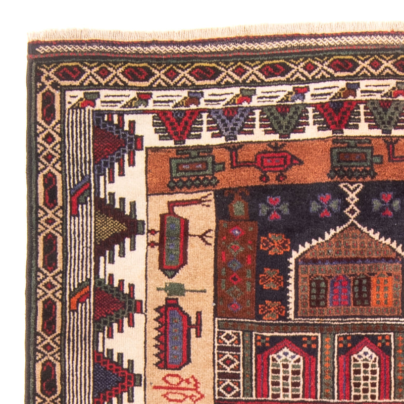 Dywan beludżycki - Dywanik modlitewny - 120 x 85 cm - ciemnoniebieski