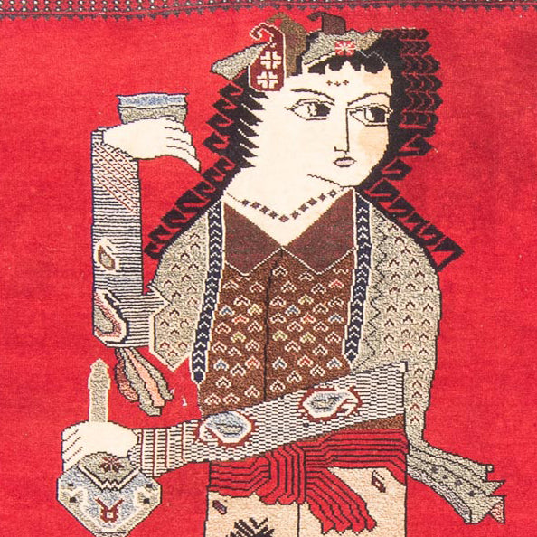 Dywan beludżycki - 138 x 89 cm - czerwony