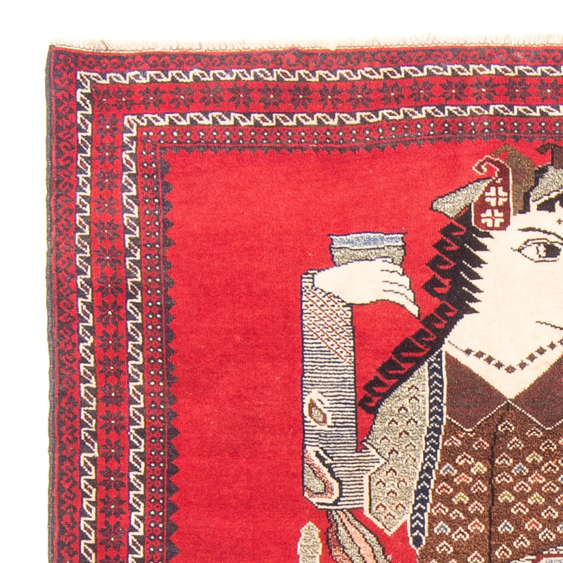 Dywan beludżycki - 138 x 89 cm - czerwony