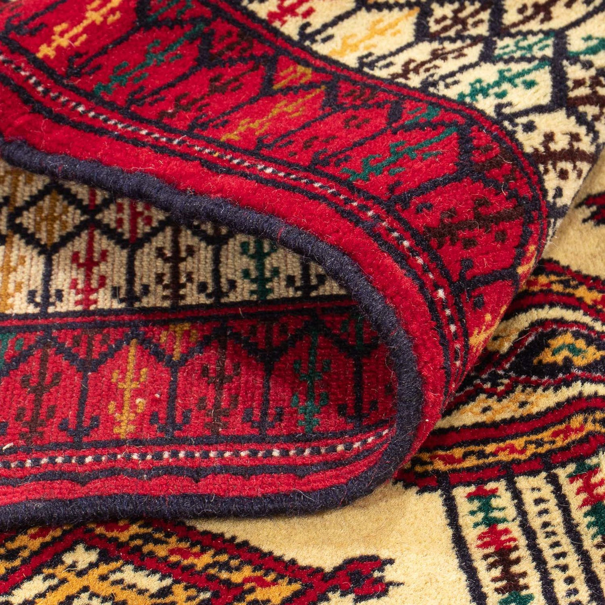 Dywan turkmeński - 167 x 120 cm - beżowy