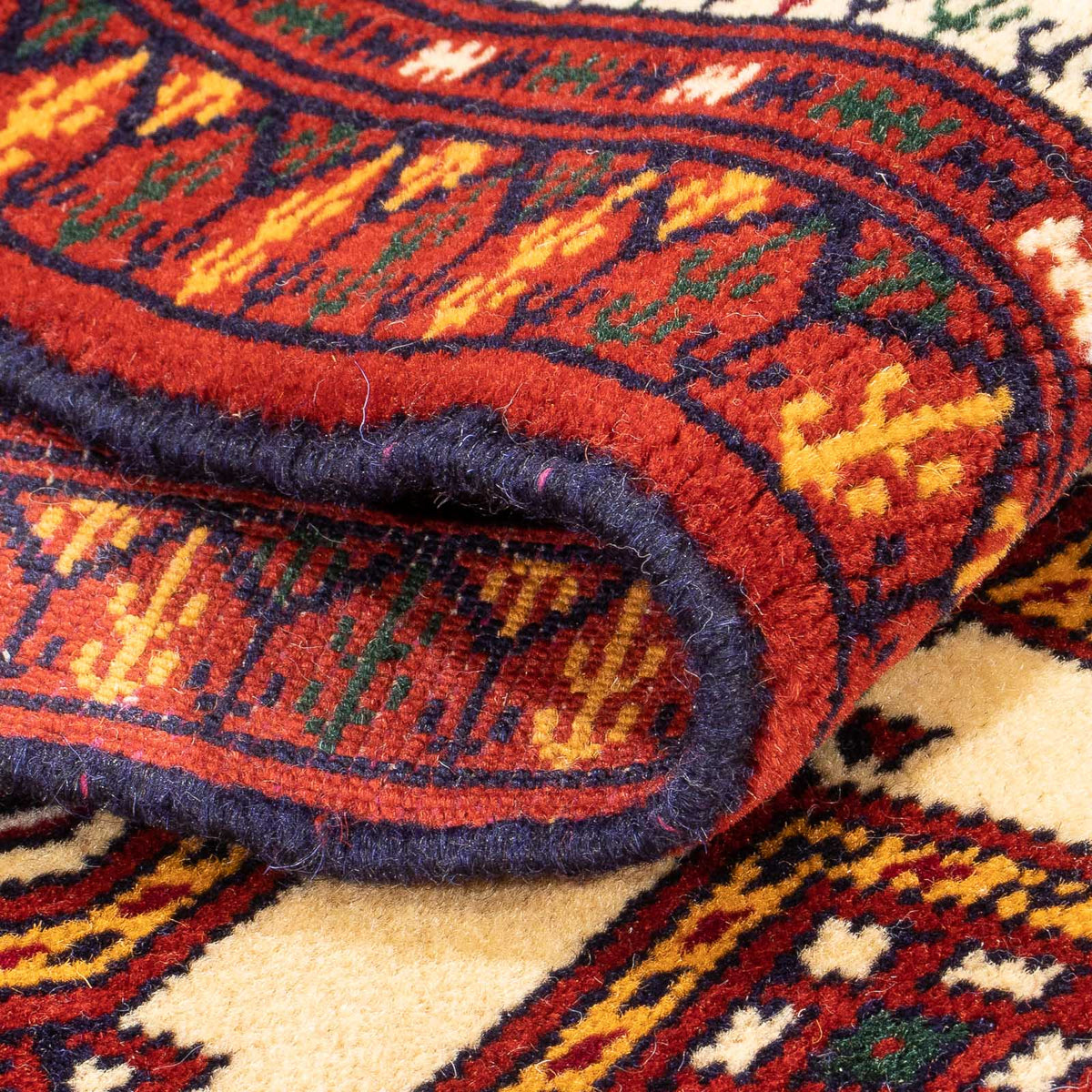 Biegacz Dywan turkmeński - 176 x 85 cm - beżowy