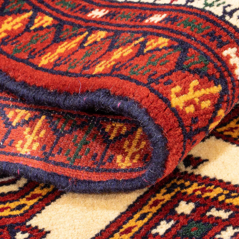 Biegacz Dywan turkmeński - 176 x 85 cm - beżowy