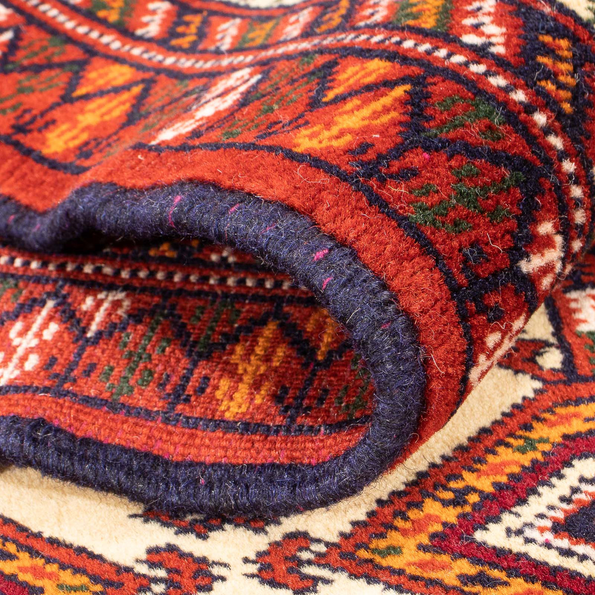 Biegacz Dywan turkmeński - 185 x 85 cm - beżowy