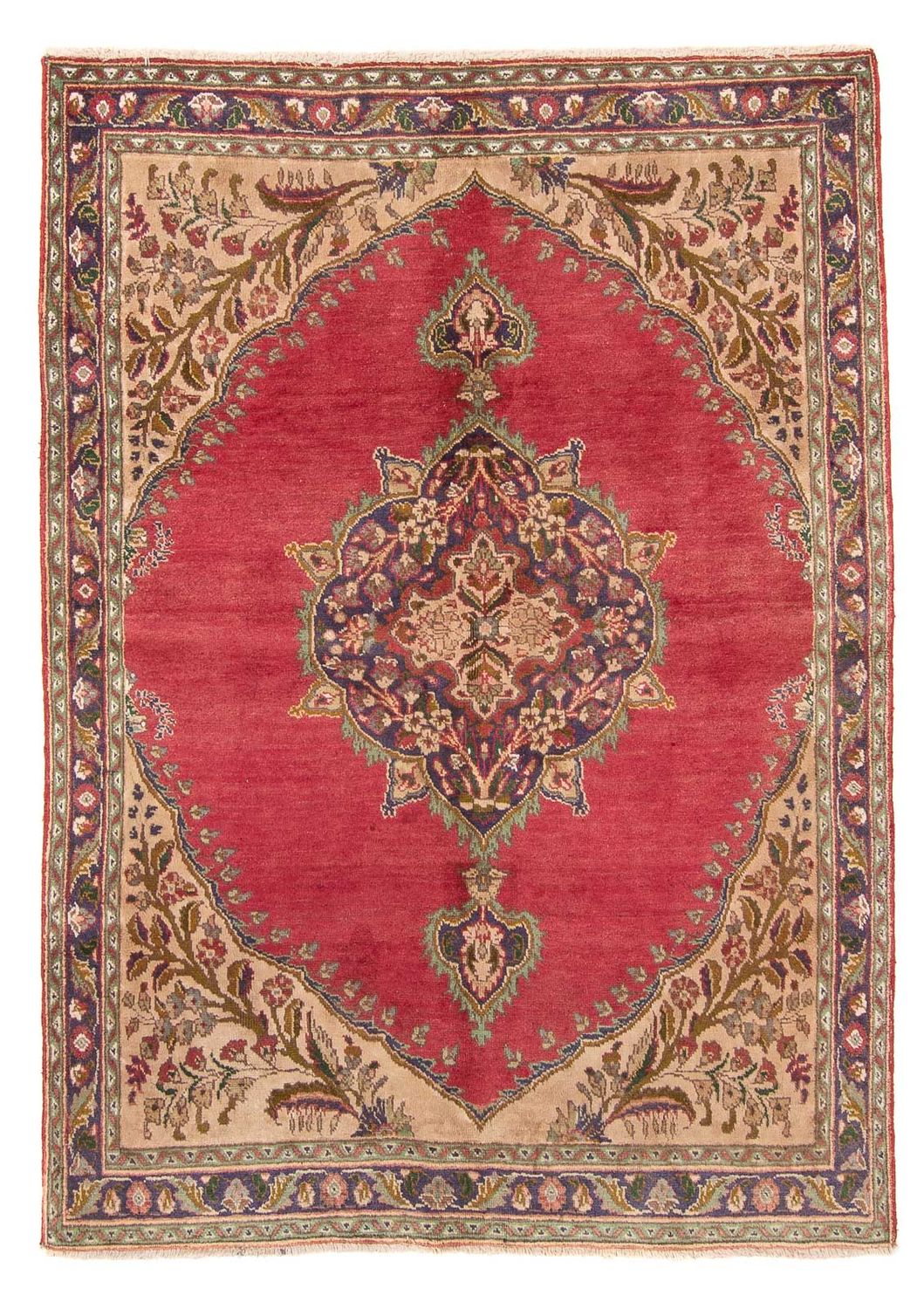 Dywan perski - Tabriz - 203 x 145 cm - czerwony