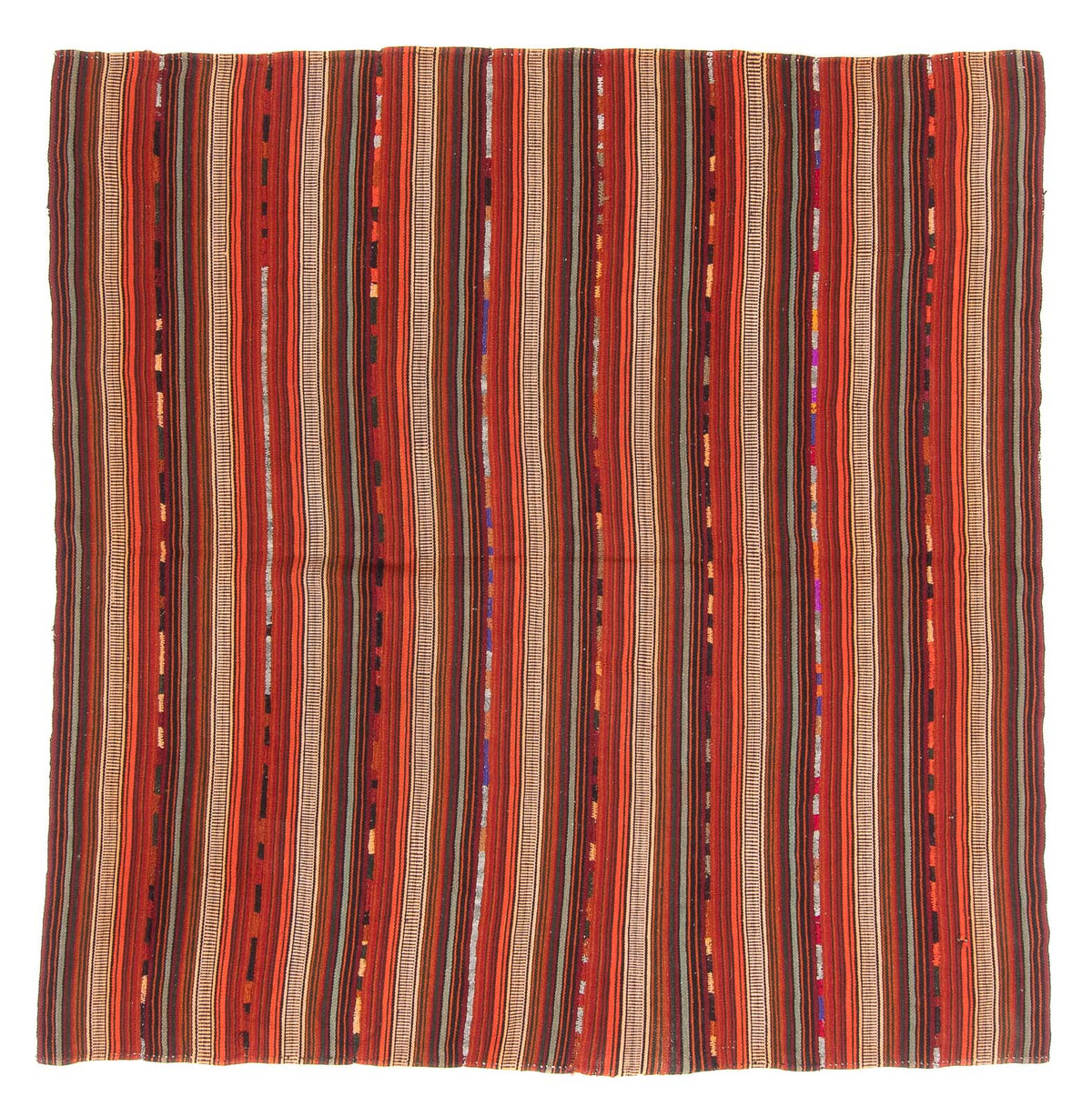 Dywan Kelim - Stary kwadratowy  - 182 x 180 cm - wielokolorowy