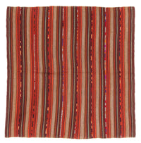 Dywan Kelim - Stary kwadratowy  - 182 x 180 cm - wielokolorowy