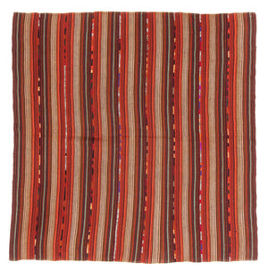 Dywan Kelim - Stary kwadratowy  - 182 x 180 cm - wielokolorowy