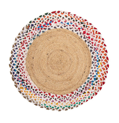 Dywan sizalowy okrągły  - 60 x 60 cm - wielokolorowy