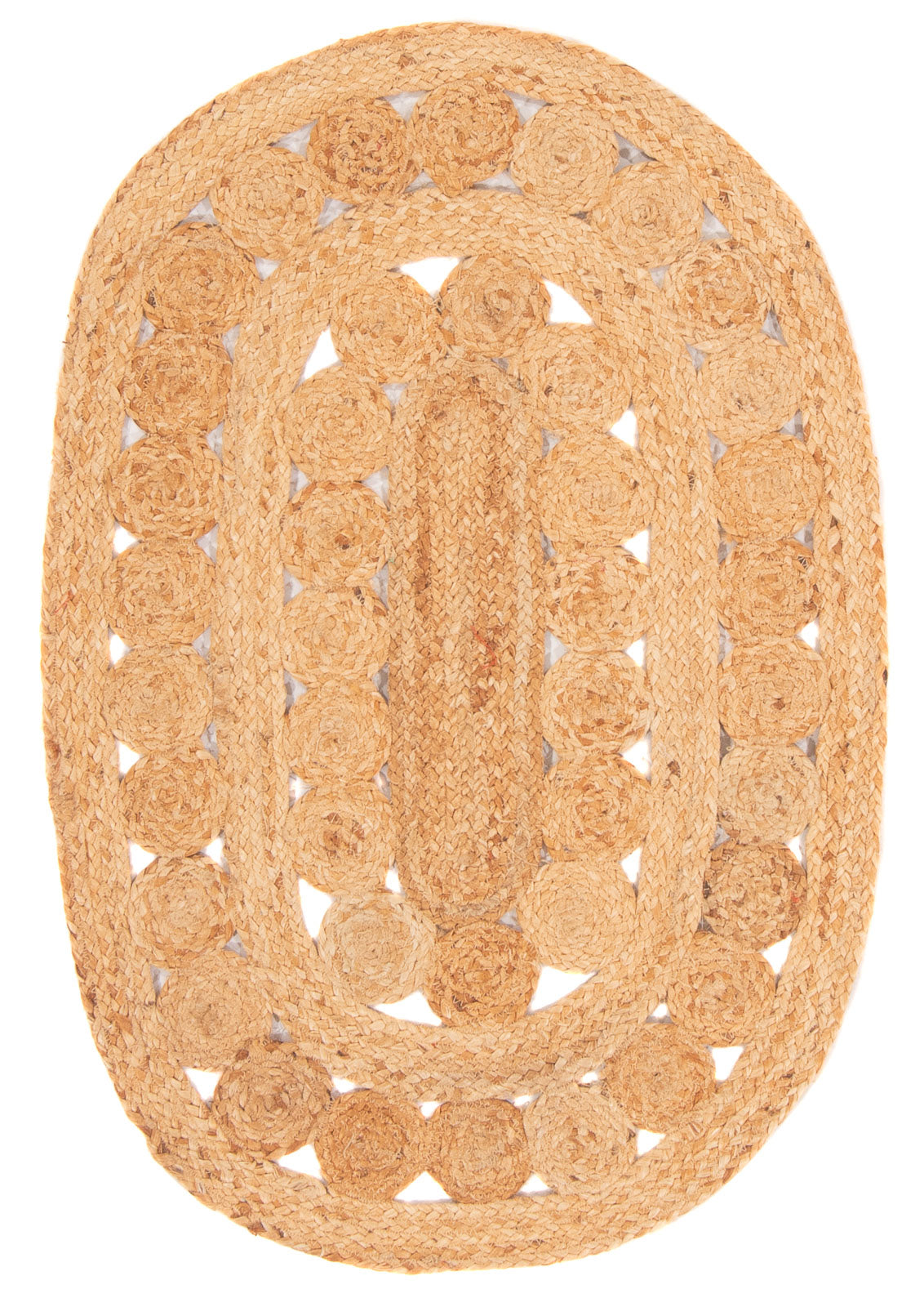 Dywan sizalowy owalny  - 91 x 61 cm - natura