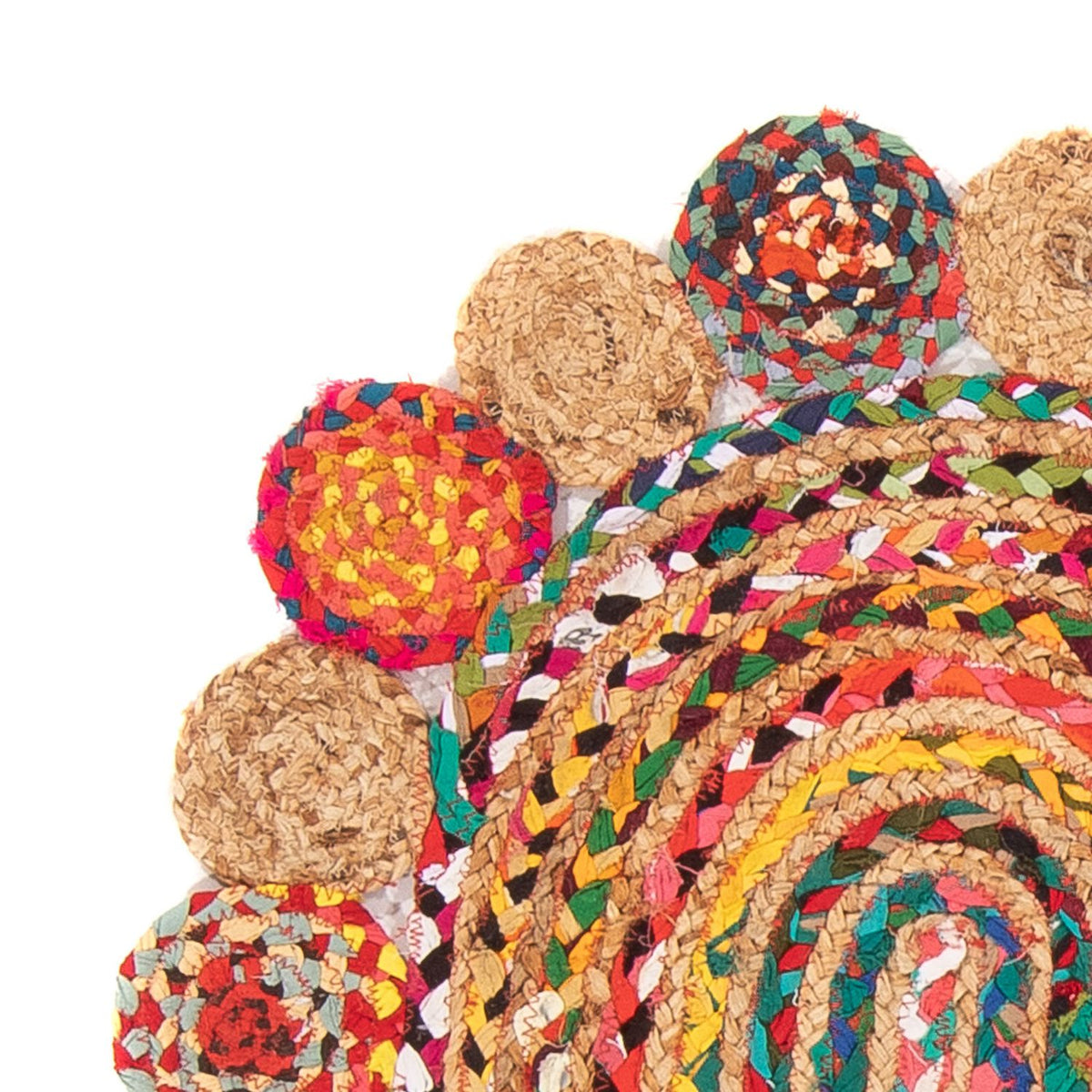 Dywan sizalowy owalny  - 91 x 61 cm - wielokolorowy