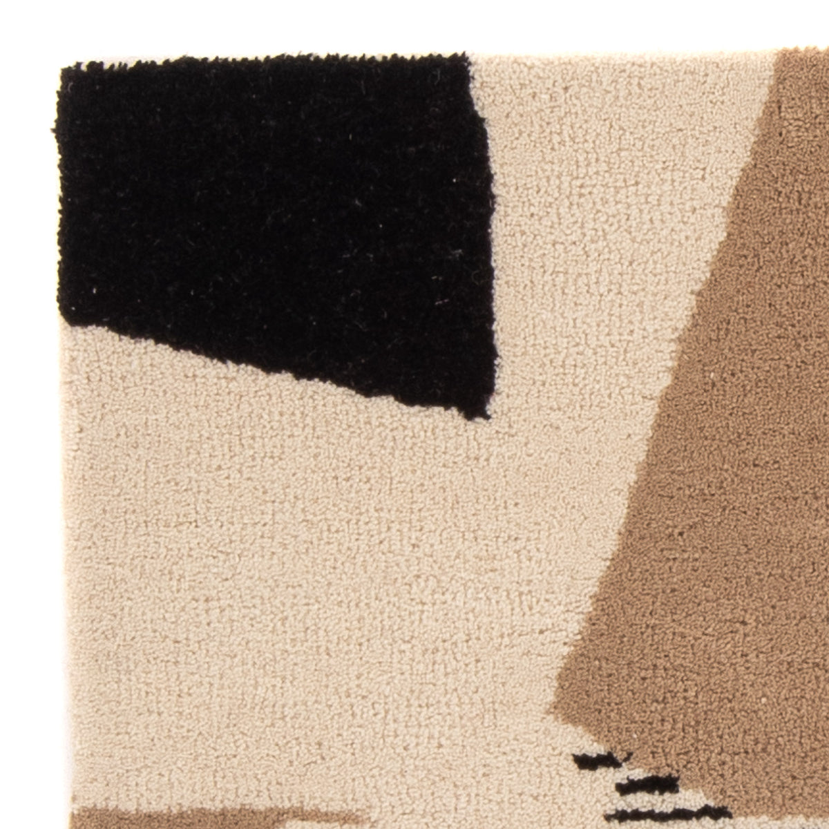 Dywan wełniany - 90 x 60 cm - beżowy