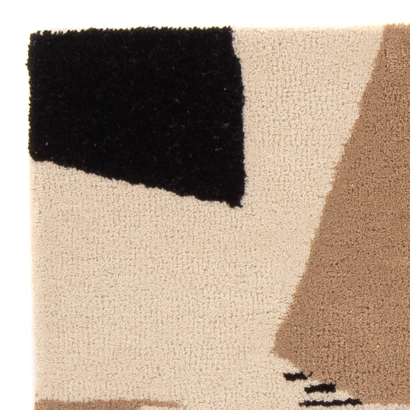 Dywan wełniany - 90 x 60 cm - beżowy