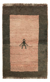 Gabbeh perski Dywan 56x82cm - Dywan wełniany - Prostokątny / Beżowy / 56 x 82 cm Prostokątny