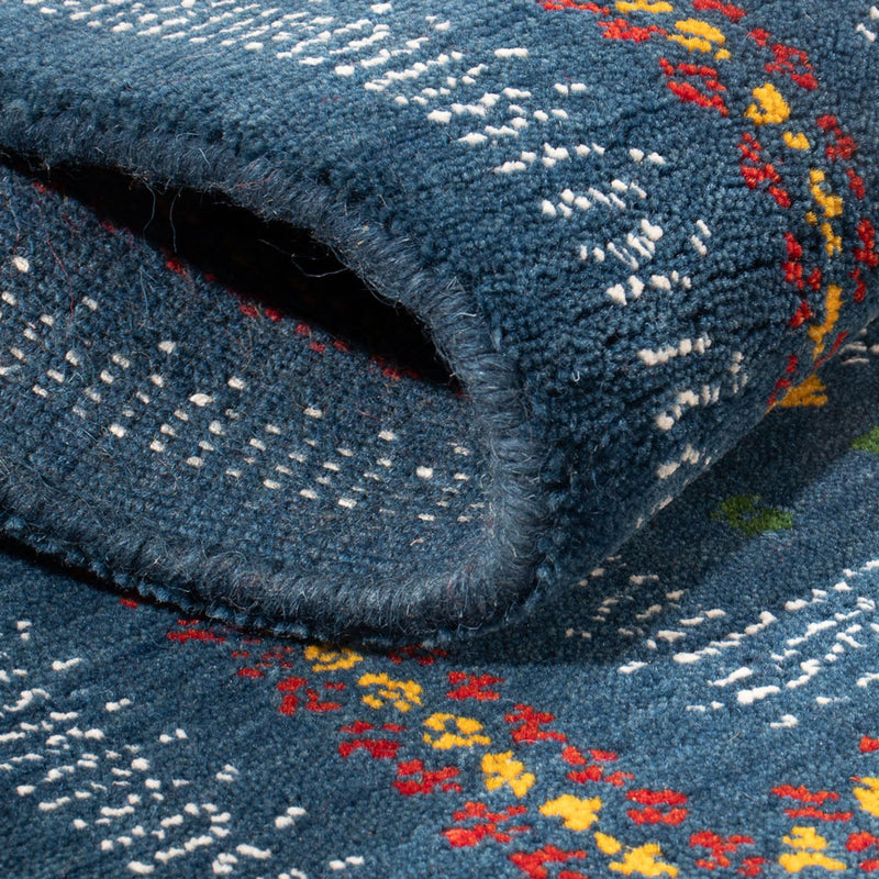 Dywan Gabbeh - Loribaft Softy - 90 x 60 cm - niebieski