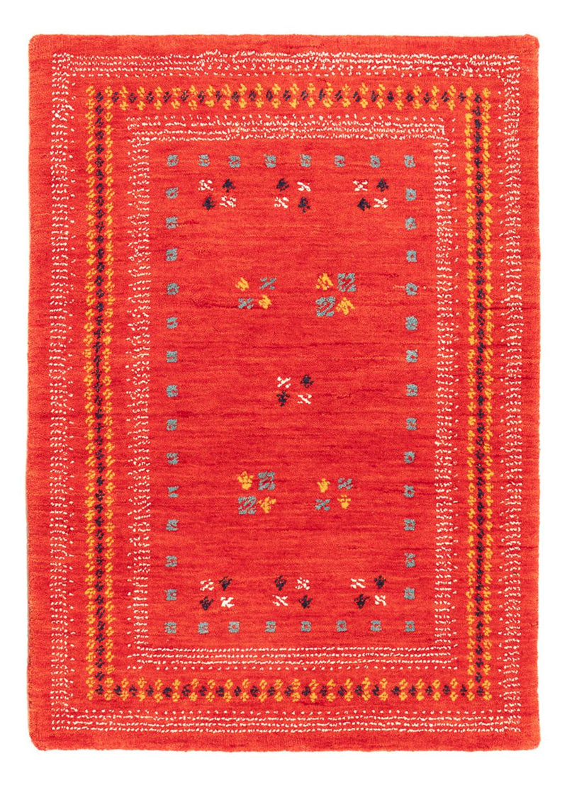Dywan Gabbeh - Loribaft Softy - 90 x 60 cm - czerwony