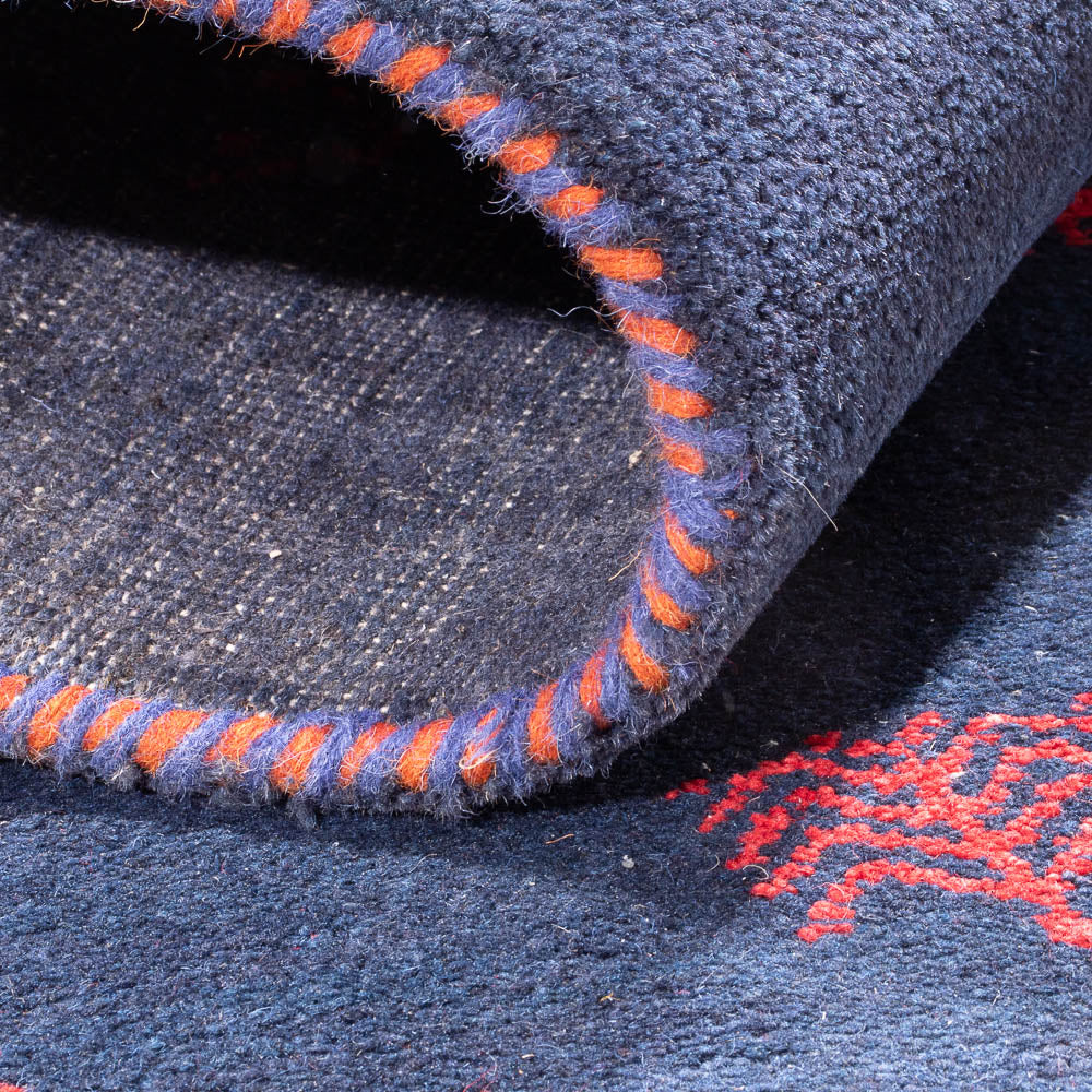 Dywan Gabbeh - Indus - 180 x 120 cm - ciemnoniebieski