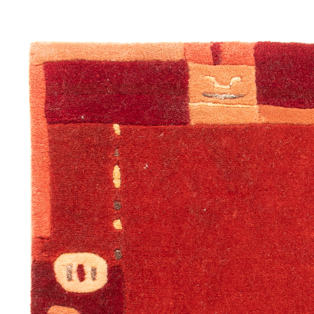 Dywan z Nepalu - 90 x 60 cm - czerwony